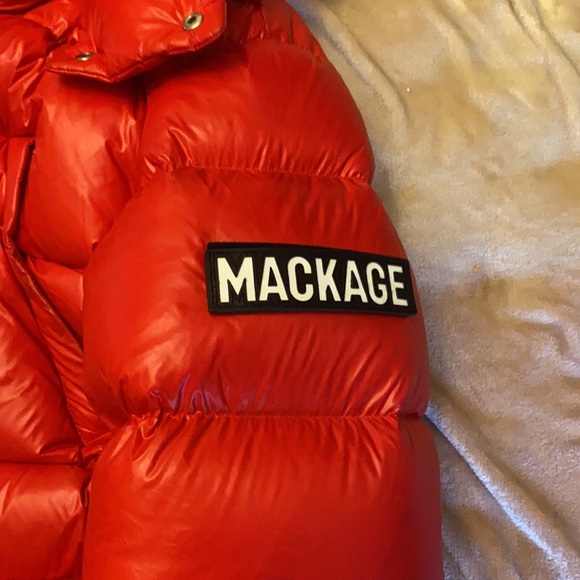 Mackage winter coat red 3 quarter length red - Picture 2 of 6